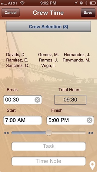 Time Entry Edit View